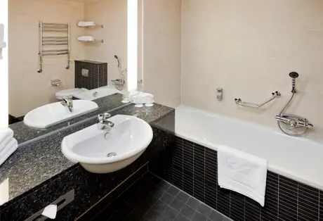 Atrium View Room Bathroom at Hotel Reykjavik Grand