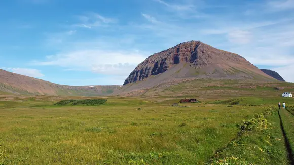 Hornstrandir Nature Reserve on a sunny day.